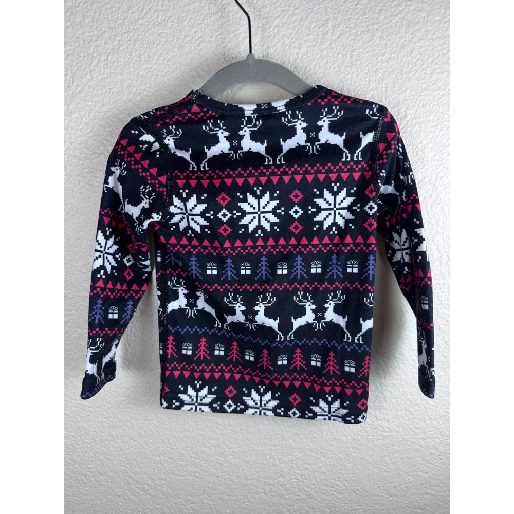 Christmas Reindeer Snowflake Fair Isle Pajama Set‎ Underlayer 3T Holiday Base